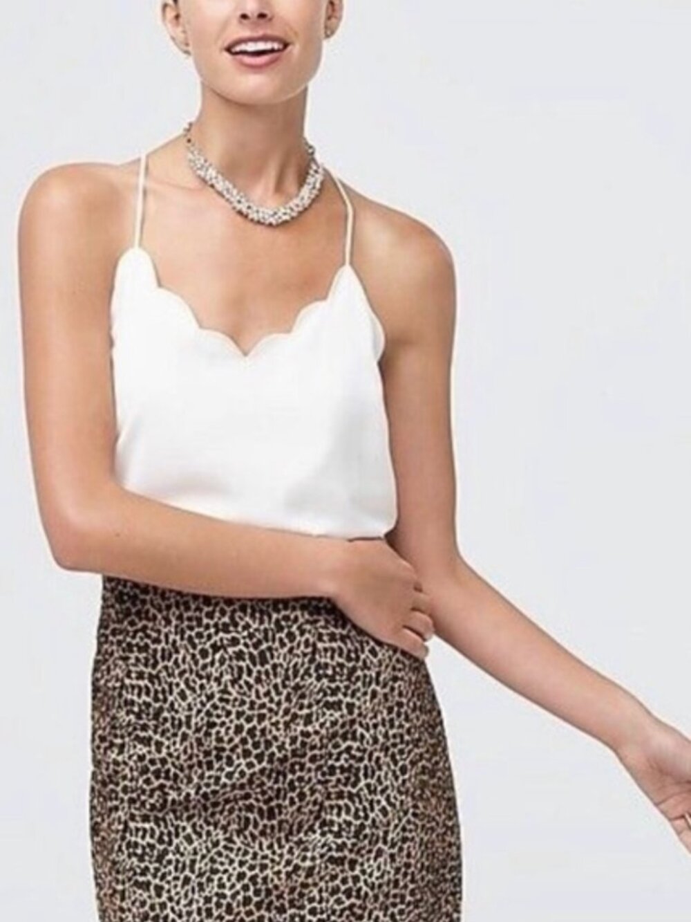 J Crew Scalloped Cami Top
